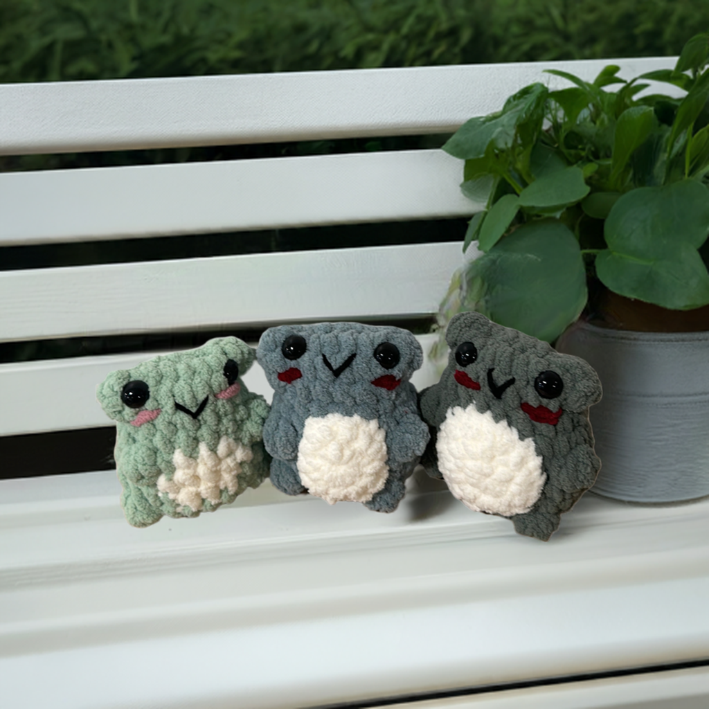 Light Green Crochet Frog