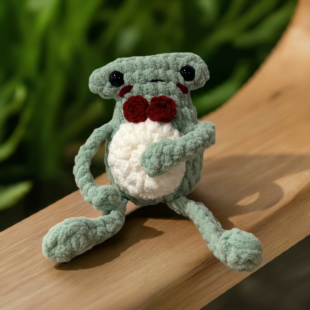 Light Green Crochet Leggings Frog