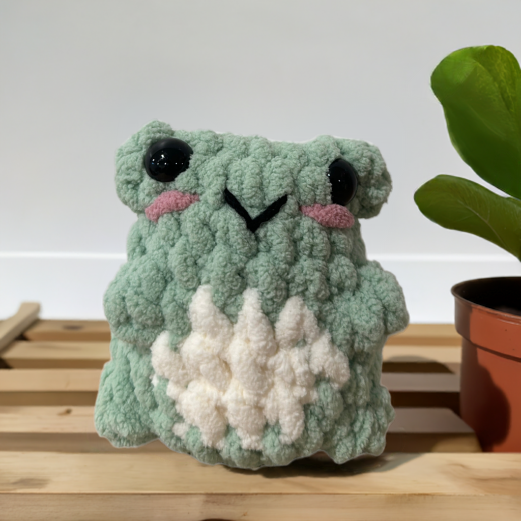 Light Green Crochet Frog