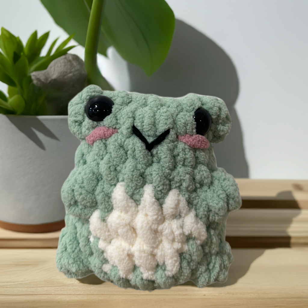 Light Green Crochet Frog