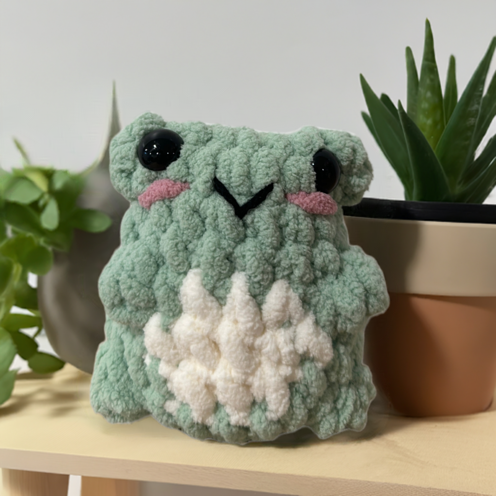 Light Green Crochet Frog
