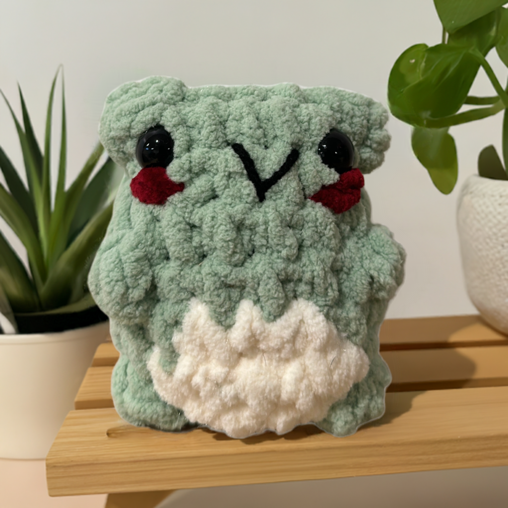 Crochet Cute light Green Frog