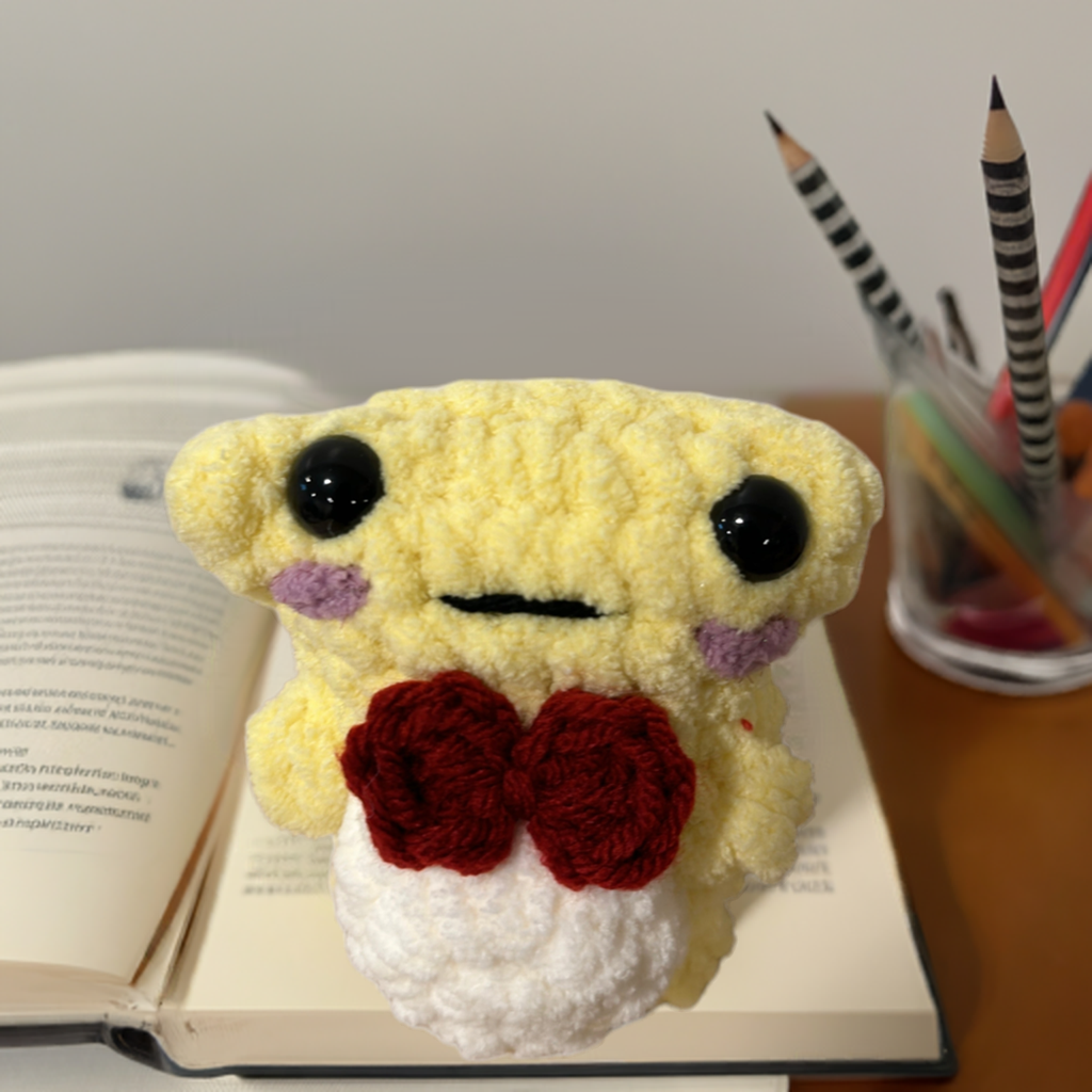 Crochet Yellow Frog